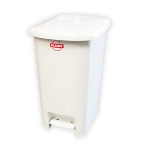 Szemeteskuka pedálos műanyag 25 literes fehér UP401-001