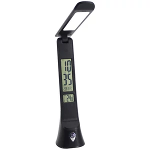 Asztali LED lámpa, Hugo, kijelzős, 6W, 5000K, AVIDE, fekete