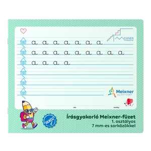 Füzet iskolai, 32lap, írás gyakorló 1.osztályos fekvő Süni Meixner