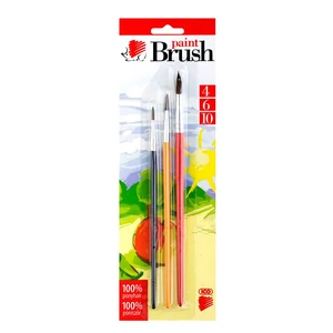 Ico Süni ecsetszett 3 darabos (4-6-10), festett fa nyéllel