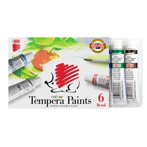 ICO Süni tempera készlet, 6×16 ml tubusos tempera, élénk színekben