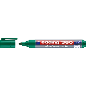 Zöld színű Edding 360 whiteboard táblamarker 1,5–3 mm kerek heggyel prezentációkhoz és oktatáshoz