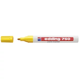 Edding 750 lakkmarker, sárga, 2–4 mm kerek hegy – opak, gyorsan száradó, többfelületes jelölő