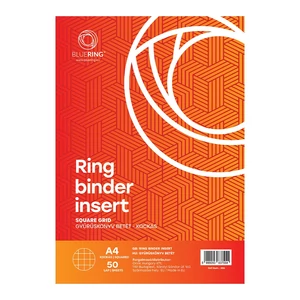 Bluering A4 kockás gyűrűskönyv betét 50 lapos kiszerelésben – iskolai és irodai jegyzeteléshez
