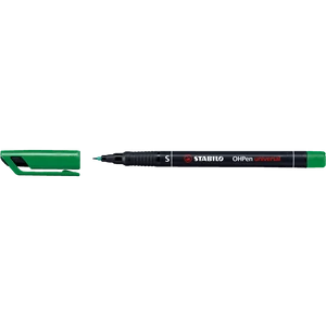 STABILO OHPen S zöld alkoholos marker 0,4 mm – finom, precíz feliratozáshoz fólián és sima felületeken