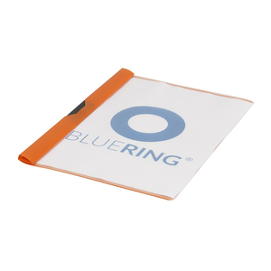 Gyorsfűző klip mappa A4, műanyag 60laphoz fém klippes Bluering® narancssárga 