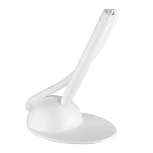 Elegáns, fehér testű, kék írásszínű ügyféltoll irodákba, munkahelyekre