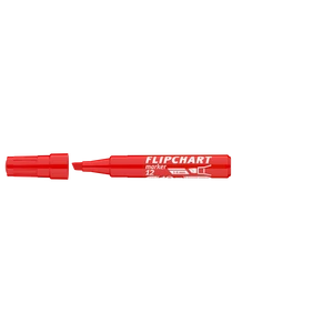 Artip 12 piros flipchart marker vízbázisú vágott hegy 1-4 mm nem üt át