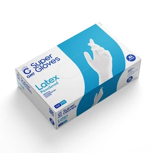 GMT Super Gloves XL latex púderes gumikesztyű, 100 db takarításhoz