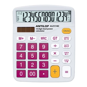 Antilop A-2114C számológép 145x120x40 mm 14 számjegy nagy döntött kijelző irodai használatra