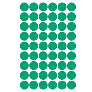 Etikett címke, o12mm, jelölésre, 54 címke/ív, 5 ív/doboz, Avery zöld