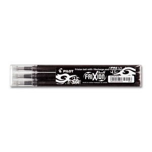 Rollertoll betét golyóméret 0,7mm, 3 db/csom Pilot Frixion Ball/Clicker, írásszín fekete