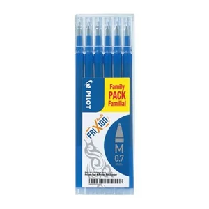 Rollertoll betét golyóméret 0,7mm, 6 db/csom Pilot Frixion Ball/Clicker, írásszín kék