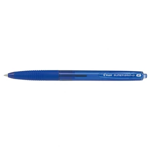 Pilot Super Grip G F (0,7 mm) nyomógombos golyóstoll, kék írásszín, gumírozott fogóval és klippel