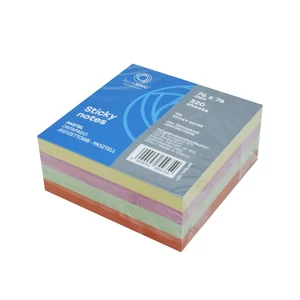 Bluering pasztell öntapadó jegyzettömb, 75×75 mm, 320 lap – ideális üzenetekhez, emlékeztetőkhöz, teendős listákhoz