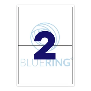 Etikett címke, 210x148mm, 100 lap, 2 címke/lap Bluering®