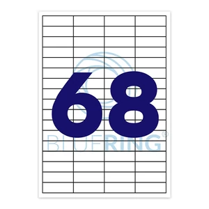 Etikett címke, 48,5x16,9mm, 100 lap, 68 címke/lap Bluering®