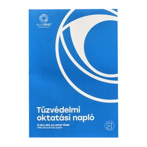 Tűzvédelmi oktatási napló 24lapos A4, álló B.VALL.350 Bluering®