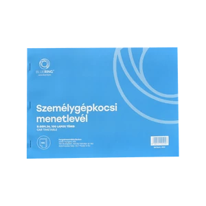 Személygépkocsi menetlevél 100lap,os A4, fekvő személygépkocsi D.GEPJ.36 Bluering® 