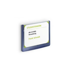 Durable kék információs tábla 149×105,5 mm – cserélhető betétes névtábla/frontpanel, gyakran frissített információkhoz