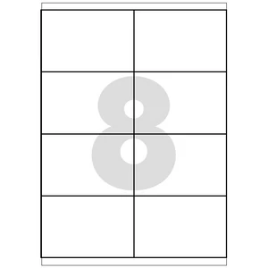 Etikett címke, 97x67,7mm, 100 lap, 8 címke/lap 
