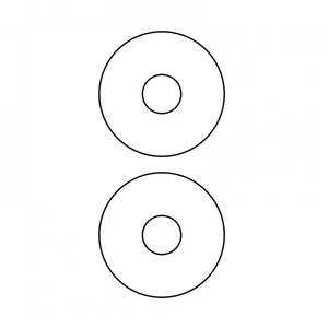 Etikett címke, CD-hez 117mm100 lap, 2 címke/lap