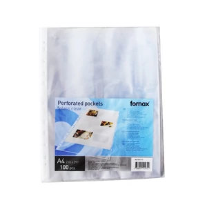 A4 lefűzhető genotherm tasak 50 mikron víztiszta Fornax lyukasztás nélküli irattároláshoz