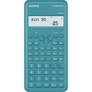 Casio FX-220 PLUS 2E tudományos számológép, 181 funkcióval, kétsoros kijelzővel, kék színben