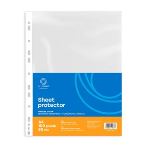 Genotherm A4 víztiszta lefűzhető fólia 80 micron Bluering, 100 darab