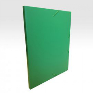 Gumis mappa A4, műanyag gerincvastagított 15mm, Bluering® zöld