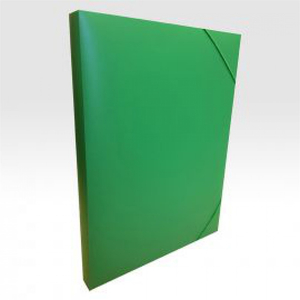 Gumis mappa A4, műanyag gerincvastagított 30mm, Bluering® zöld