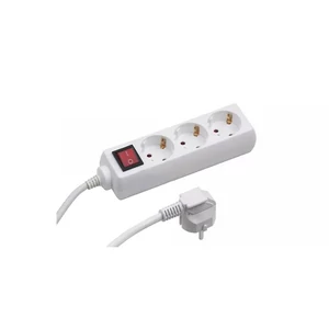 Billenő kapcsolós hármas  elosztó 1,5m kábellel - 16A max. 3500W