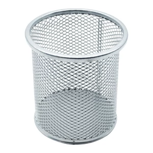 Ezüst fémhálós asztali rendező – Bluering – írószerek gyors eléréséhez és rendezett munkafelülethez