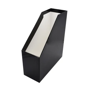 Bluering karton iratpapucs, 9 cm gerincszélesség, fekete lakkozott kivitel – dokumentumtároláshoz, irodai használatra