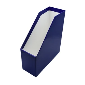 Bluering kék lakkozott karton iratpapucs 9 cm gerinccel A4 iratokhoz