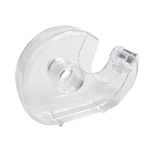 Átlátszó műanyag ragasztószalag adagoló 19×33 mm tekercsekhez – kényelmes asztali használatra