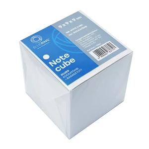 Bluering ragasztott kockatömb 9×9×9 cm, fehér jegyzettömb irodai és otthoni használatra