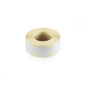 Fehér körcímke etikett 30 mm, tekercses kivitel, 1000 db/tekercs