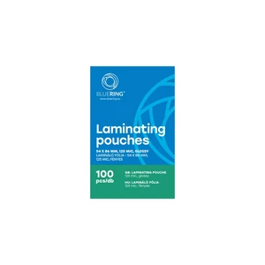 Laminálófólia kártyákhoz – Bluering 54×86 mm, 125 micron, 100 db, tartós védelem dokumentumoknak