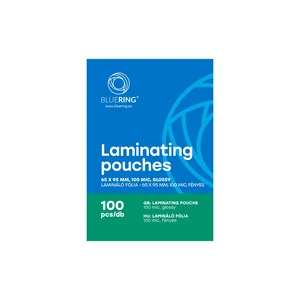 Lamináló fólia – 65×95 mm, 100 mikron, 100 db/doboz, Bluering®