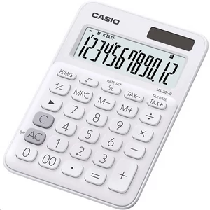 Casio MS 20 UC asztali számológép, 12 digit nagy kijelző, fehér