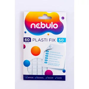 Nebulo Plasti Fix gyurmaragasztó, 50 g, 60 előreformázott kockával – többször felhasználható, nyom nélkül eltávolítható rögzítő