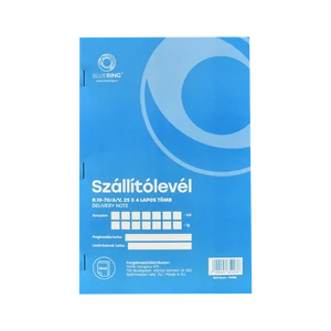 Bluering szállítólevél A5 25x4 lapos tömb formátumban, áruátvételhez, kiszállítás dokumentálásához és vállalkozások napi adminisztrációjához