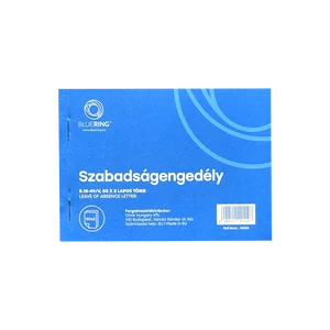 Szabadságengedély A6 50x2lapos B.18-49/V Bluering®