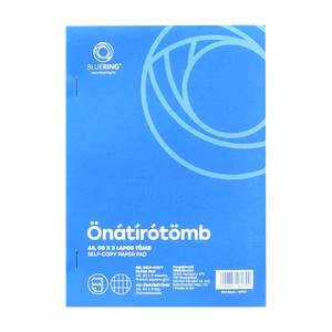 Bluering A5 franciakockás önátírótömb 50×3 lapos kivitelben, hárompéldányos bizonylatblokknak számlák, átvételi elismervények és rendeléslapok kitöltéséhez