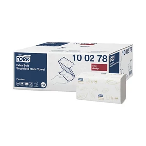 Tork Extra Soft Singlefold H3 kéztörlő, 2 rétegű, Z hajtogatású, hófehér papír – 200 lap/csomag, 15 csomag/karton
