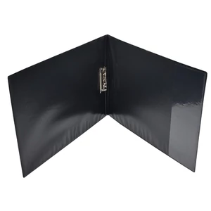 Fekete műanyag Bluering villámzáras mappa A3 dokumentumok tárolásához, tartós fekvő kivitelben