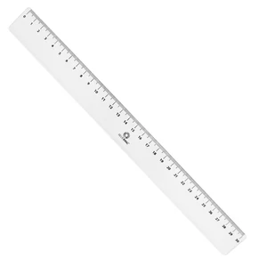 Átlátszó kemény műanyag vonalzó 30 cm-es mérettel – Bluering iskolai és irodai használatra