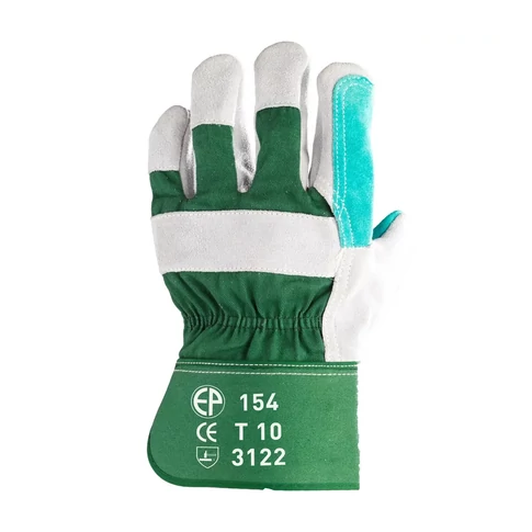 Védőkesztyű marhahasíték tenyér XL-es méret EP 154 zöld