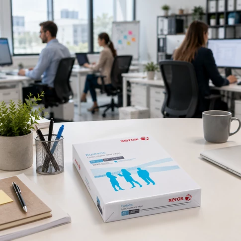 Xerox Business A4 környezetbarát másolópapír irodai környezetben.